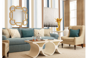 Дизайн интерьера гостиной для семьи из трех человек в Сканди