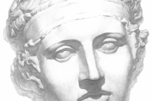 Рисунок гипсовой головы. Карандашная техника