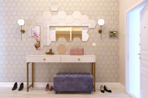 Дизайн интерьера прихожей в стиле арт-деко 25 м.кв., г. Москва