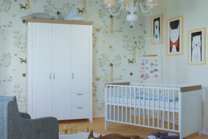 Визуализация мебели в детскую в классическом стиле