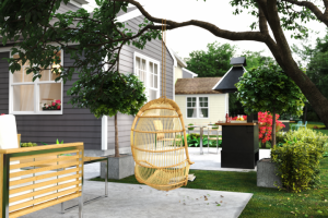 Композиция заднего двора дома (США)