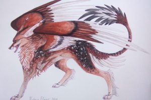 Выдуманное мною мифическое животное - Ветрогрив