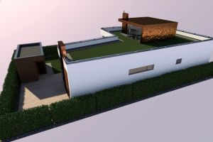 Еще один коттедж с плоской эксплуатируемой кровлей