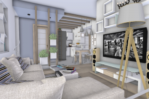 Проект интерьера квартиры (ок. 65 м2)