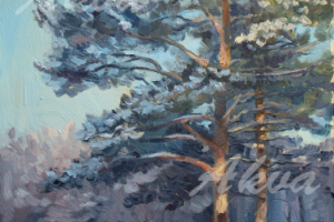 Живопись маслом - зимний пейзаж