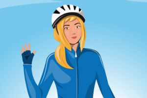 Велосипедистка