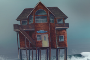 "Дом на сваях". Photoshop, рисунок на планшете без фильтров