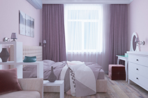 Дизайн спальни-гостиной в сталинском доме