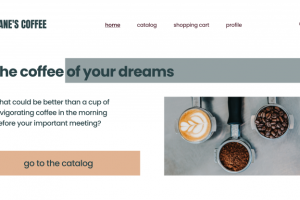 Дизайн многостраничного сайта кофейни "Jane's coffee"