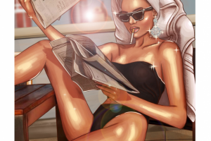 Девушка с газетой