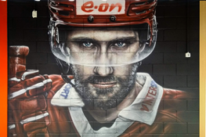 Хоккеист в ледовой арене