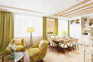 Кухня-гостиная(квартира в Подмосковье)