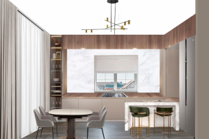 Кухня в современном стиле с элементами лофт