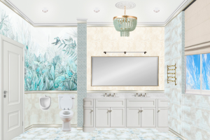 Дизайн проект санузла в классическом стиле