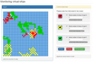 Многопоточное приложение для моделирования движения кораблей.