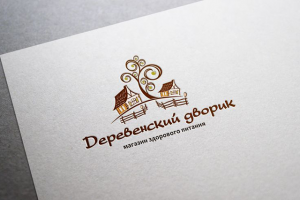 Логотип Деревенский дворик. Магазин здорового питания