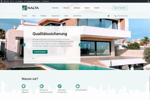 «Nalta» — верстка/посадка (WordPress)