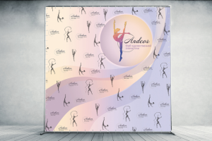 Press Wall для спортивного клуба по художественной гимнастике