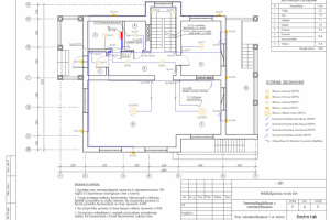 План электроосвещения коттеджа