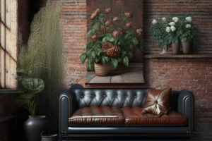 Визуализация Диван в тиле лофт