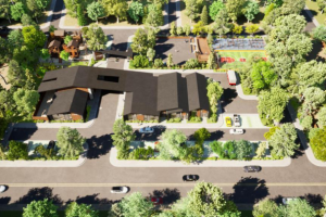 Ландшафтный дизайн загородного коттеджного посёлка