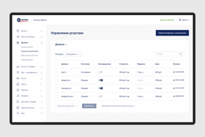 Редизайн личного кабинета хостинг-провайдера «RU-CENTER»