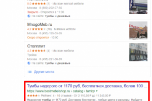 Москва - Топ 1 Google - Тумба дешево