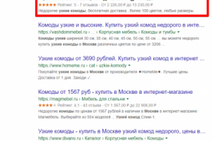 Москва - Топ 1 Google - Комод узкий