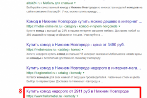 Нижний Новгород - Топ 10 Google - Комод