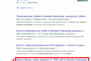Нижний Новгород - Топ 5 Google - Тумба белая