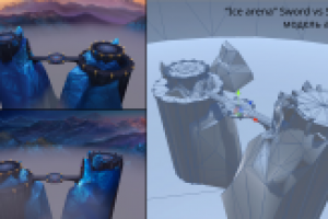 Sword vs Sword. Ice arena. Общий вид модели