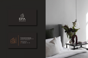 Визитка для студии дизайна интерьера