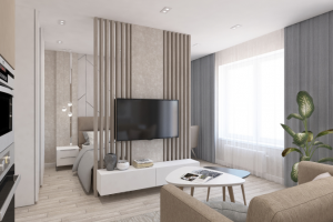 Дизайн интерьера квартиры 43,8 квм