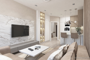 Дизайн интерьера квартиры 54,9 квм