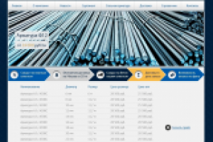Сайт по продаже арматуры. Металлопрокат