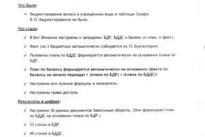 Рекомендация из "JustClick" по итогам проекта