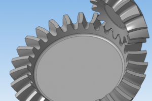 Модели шестерни и колеса конической передачи с круговым зубом