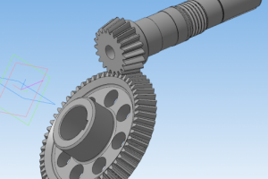 Модели шестерни и колеса конической передачи с прямым зубом