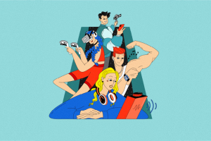 Иллюстрация на тему современных гаджетов.