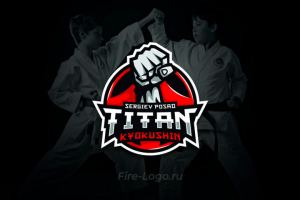 Логотип клуба единоборств Киокушинкай карате Titan