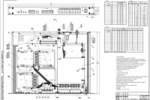 Сборочный чертеж устройства совмещенный с электромонтажом
