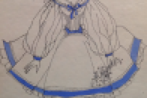 Эскиз платья для девочки.