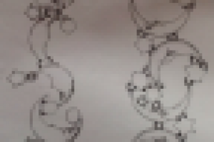 Эскиз браслета "Луна". Серебро