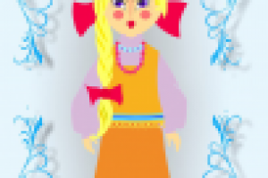 Эскиз (иллюстрация) русского нац.костюма, СоrelDraw.