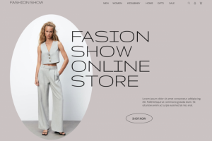Дизайн главной страницы сайта магазина одежды