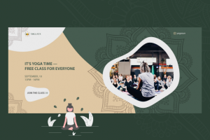 Дизайн баннера для сайта по йоге