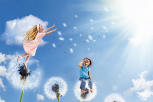 Коллаж "одуванчики"