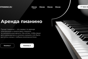 Landing и Маркетинг для Аренда цифровых пианино