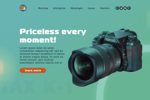 Лендинг по продаже Pentax K-1