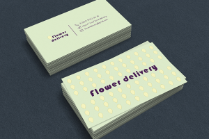 Визитка для доставки цветов